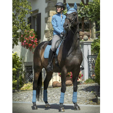 Tappetino LeMieux Suede Dressage Square Blu ghiaccio