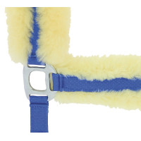 Capezza Equithème in vera lana d'agnello Blu reale