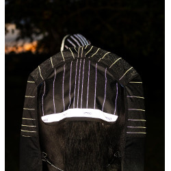 Coperta Horseware Amigo 1200D FieldSafe Reflectech Plus Turnout 250 g Nero / nero riflettente