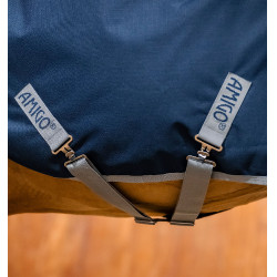 Coperta da giostra Horseware Amigo Ripstop 900D 100g Marine / grigio titanio Blu marino