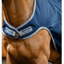 Coperta da giostra Horseware Amigo Ripstop 900D 100g Marine / grigio titanio Blu marino