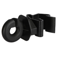 Isolatore ad anello con clip per T-Post AKO confezione da 25 Nero Isolatore ad anello con clip per T-Post AKO confezione da 25 Nero
