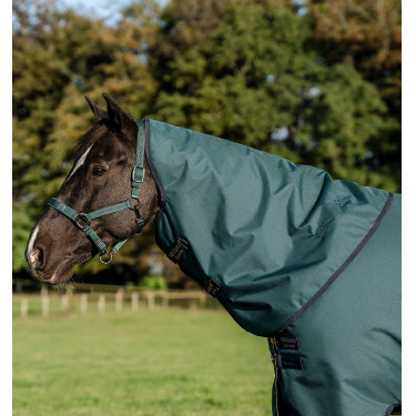 Coperta Horseware Amigo Ripstop 900D Plus Pony Turnout 0g Verde dinastia / blu marine / argento