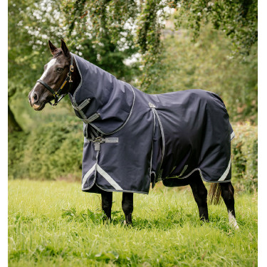 Coperta Horseware Rambo Optimo Bundle 0g + Liner 200g Marino / temporale / grigio argento Blu marino