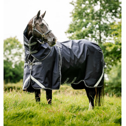 Coperta Horseware Rambo Optimo Bundle 0g + Liner 200g Marino / temporale / grigio argento Blu marino
