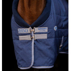 Coperta da scuderia Horseware Rhino Original Vari-Layer 250g Nero / grigio titanio / blu classico