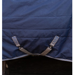 Coperta da scuderia Horseware Rhino Original Vari-Layer 250g Nero / grigio titanio / blu classico