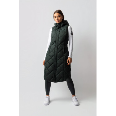 Gilet lungo imbottito senza maniche Gem B Vertigo Scarabèo verde