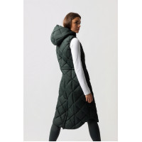 Gilet lungo imbottito senza maniche Gem B Vertigo Bellezza nera Nero