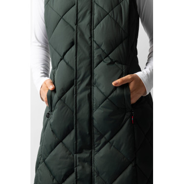Gilet lungo imbottito senza maniche Gem B Vertigo Scarabèo verde