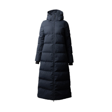 Cappotto lungo trapuntato da donna Paloma Horze Mirtillo Grigio