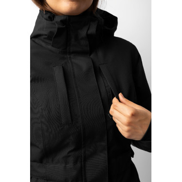 Giacca imbottita riscaldata lunga Jadine Horze inverno Nero
