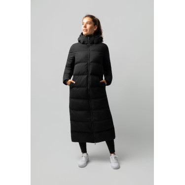 Cappotto lungo trapuntato da donna Paloma Horze Nero