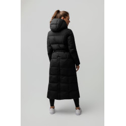 Cappotto lungo trapuntato da donna Paloma Horze Nero