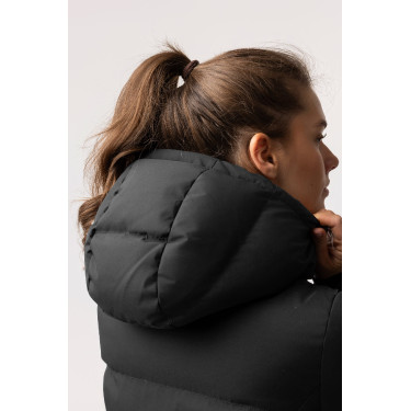 Cappotto lungo trapuntato da donna Paloma Horze Nero