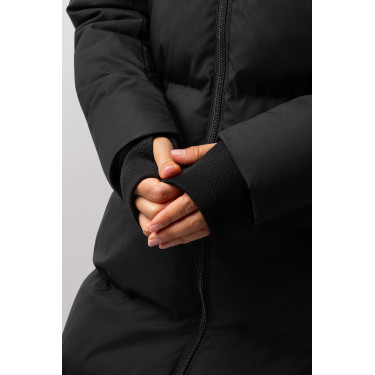 Cappotto lungo trapuntato da donna Paloma Horze Nero