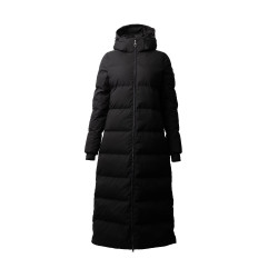 Cappotto lungo trapuntato da donna Paloma Horze Nero