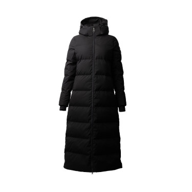 Cappotto lungo trapuntato da donna Paloma Horze Nero