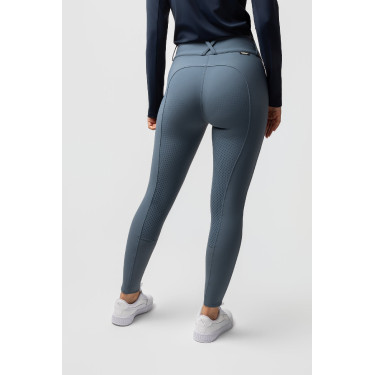 Pantaloni da equitazione termici Horze Grand Prix Pro da donna con grip integrale Tempo temporalesco Grigio