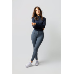 Pantaloni da equitazione termici Horze Grand Prix Pro da donna con grip integrale Tempo temporalesco Grigio