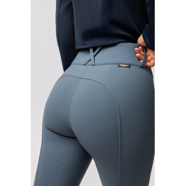 Pantaloni da equitazione termici Horze Grand Prix Pro da donna con grip integrale Tempo temporalesco Grigio