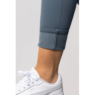 Pantaloni da equitazione termici Horze Grand Prix Pro da donna con grip integrale Tempo temporalesco Grigio