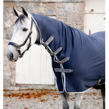 Copriveste asciugante Horseware integrale Amigo Jersey Marino / grigio titanio / argento Blu marino Copriveste asciugante Horseware integrale Amigo Jersey Marino / grigio titanio / argento Blu marino