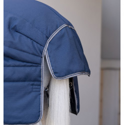 Coperta Horseware Rambo Optimo Stable Plus 400g Marino / temporale / grigio argento Blu marino