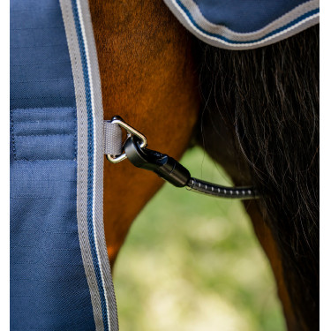 Coperta da scuderia Horseware Rambo® Optimo 400g Marino / temporale / grigio argento Blu marino