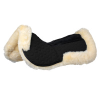 Ammortizzatore Equestro in elastan con tasche e fodera in pelle di pecora Nero / naturale