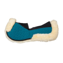 Ammortizzatore Equestro in elastan con tasche e fodera in pelle di pecora Petrolio / naturale