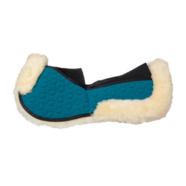 Ammortizzatore Equestro in elastan con tasche e fodera in pelle di pecora Petrolio / naturale