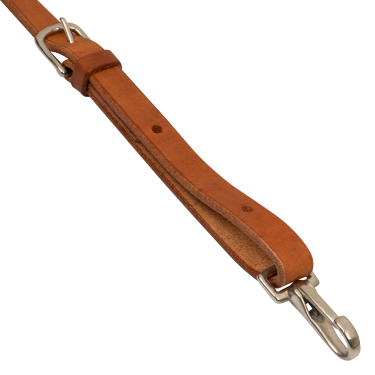 Attacco in cuoio ingrassato western Pool’s Olio chiaro Marrone