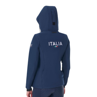 Giacca impermeabile da donna Equestro x FISE Blazer marine Blu marino