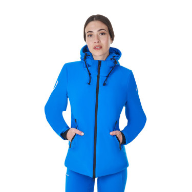 Giacca impermeabile da donna Equestro x FISE Blu di Savoia