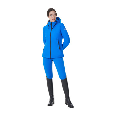 Giacca impermeabile da donna Equestro x FISE Blu di Savoia