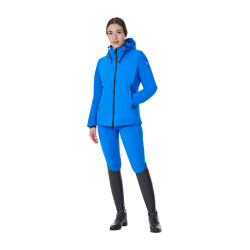 Giacca impermeabile da donna Equestro x FISE Blu di Savoia