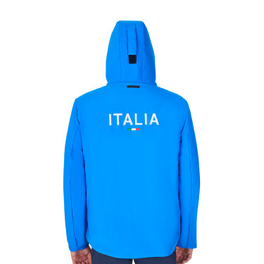 Giacca impermeabile da uomo Equestro x FISE Blu di Savoia
