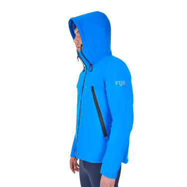 Giacca impermeabile da uomo Equestro x FISE Blu di Savoia