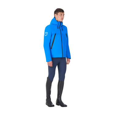 Giacca impermeabile da uomo Equestro x FISE Blu di Savoia