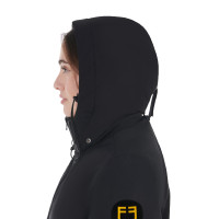 Giacca lunga da donna Equestro idrorepellente e antivento Nero