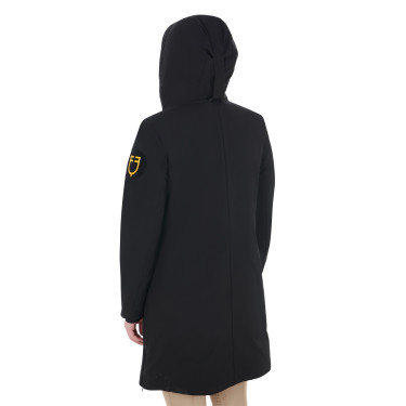 Giacca lunga da donna Equestro idrorepellente e antivento Nero