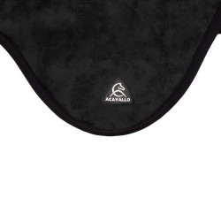 Cuffia anti-mosche Acavallo Sublime in Louvre con patch logo in silicone Nero