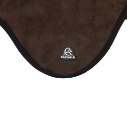Cuffia anti-mosche Acavallo Sublime in Louvre con patch logo in silicone Marrone