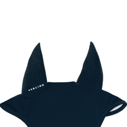 Cuffia antimosche Acavallo Sublime in Spandex con patch logo in silicone Marina Blu marino