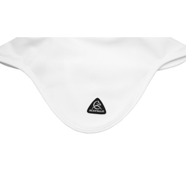 Cuffia antimosche Acavallo Sublime in Spandex con patch logo in silicone Bianco