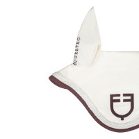 Cuffia Equestro con cordoncino intrecciato Bianco antico / marrone Cuffia Equestro con cordoncino intrecciato Bianco antico / marrone