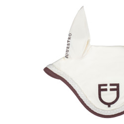 Cuffia Equestro con cordoncino intrecciato Bianco antico / marrone