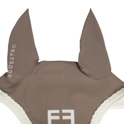 Cuffia Equestro con cordoncino intrecciato Noce / bianco antico Marrone