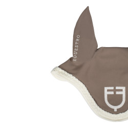 Cuffia Equestro con cordoncino intrecciato Noce / bianco antico Marrone
